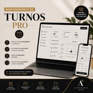Mantenimiento de Gestión de Turnos Pro